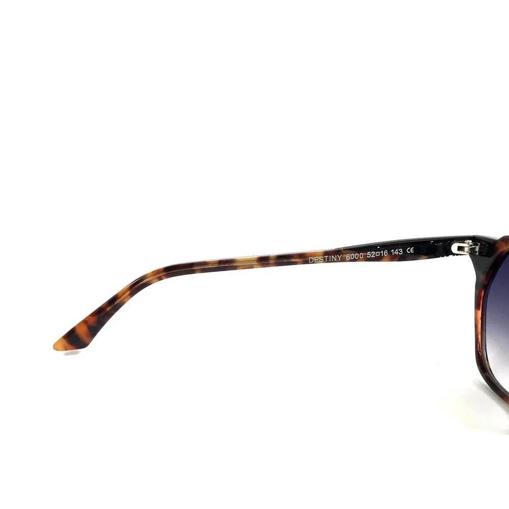 BOZ Sunglasses DESTINY 6000 Black with Orange Tiger Eyes w/ Gray Gradient Lenses